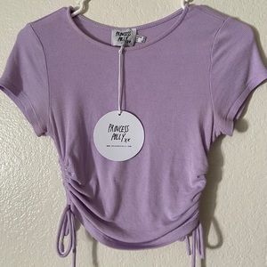 Princess Polly naeve drawstring crop top